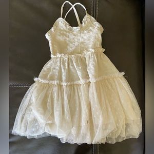 New W/O tag cream girls dress 18-24 month